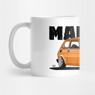 Fiat 126p Maluch Orange Mug